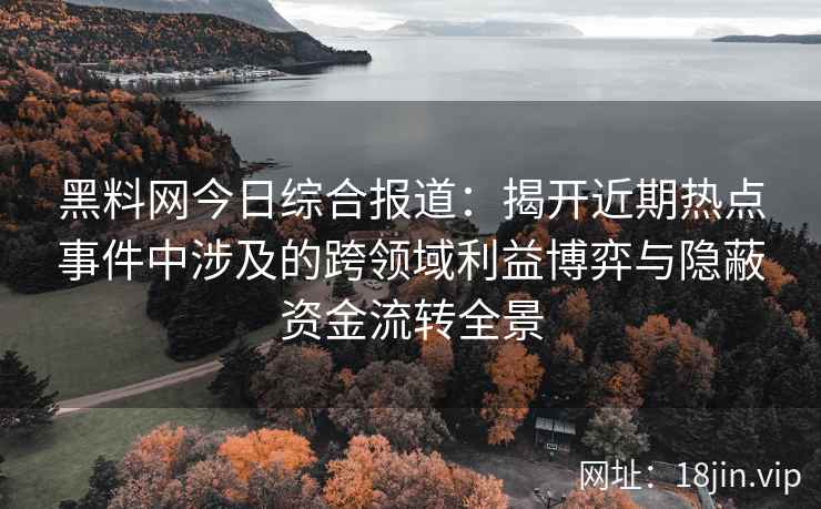黑料网今日综合报道：揭开近期热点事件中涉及的跨领域利益博弈与隐蔽资金流转全景